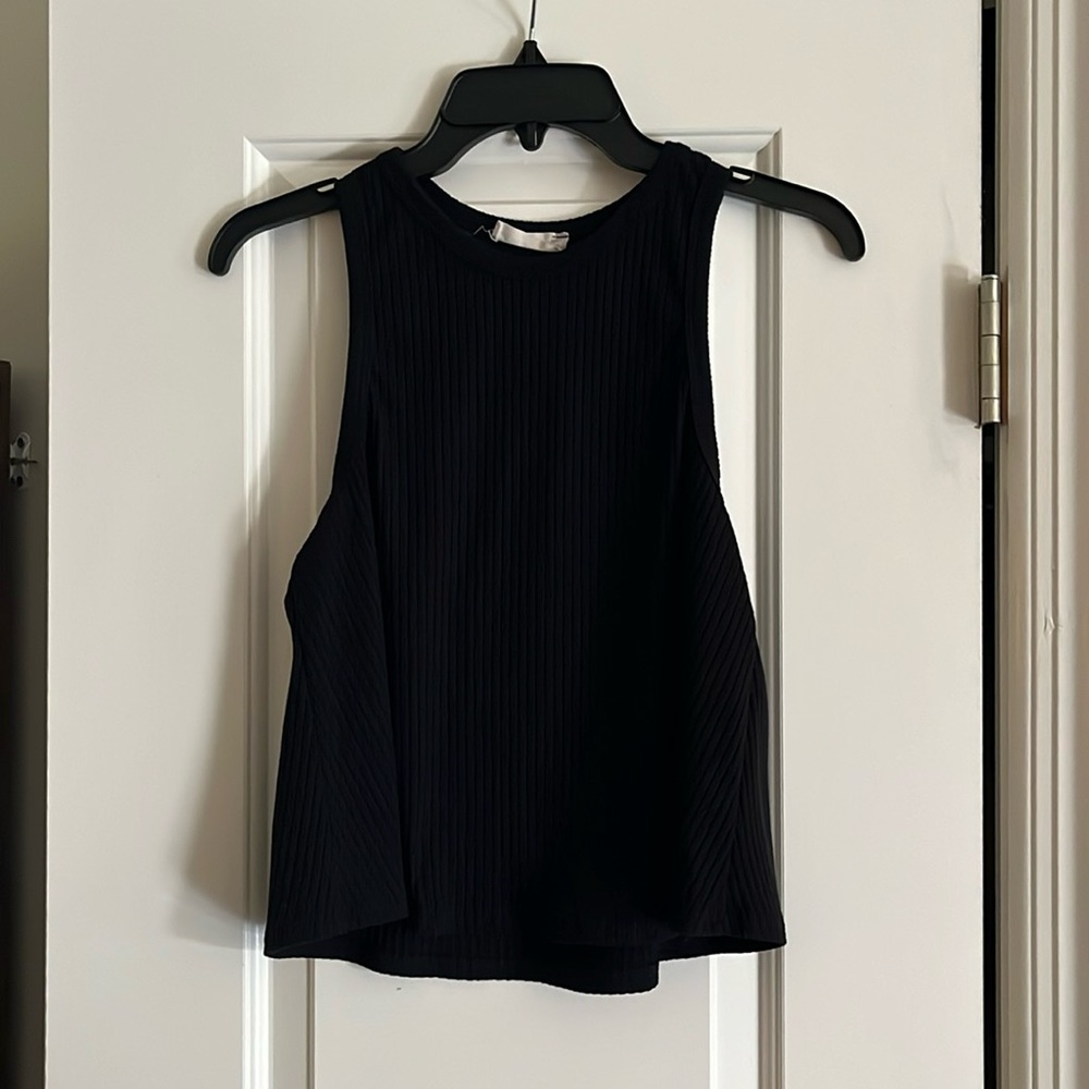 Altar’d State Black Ribbed Tank